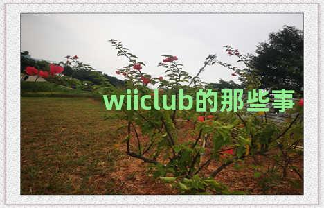 wiiclub的那些事