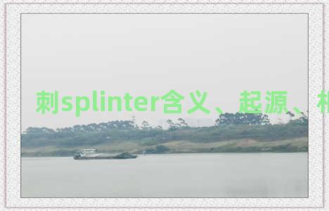 刺splinter含义、起源、相关知识